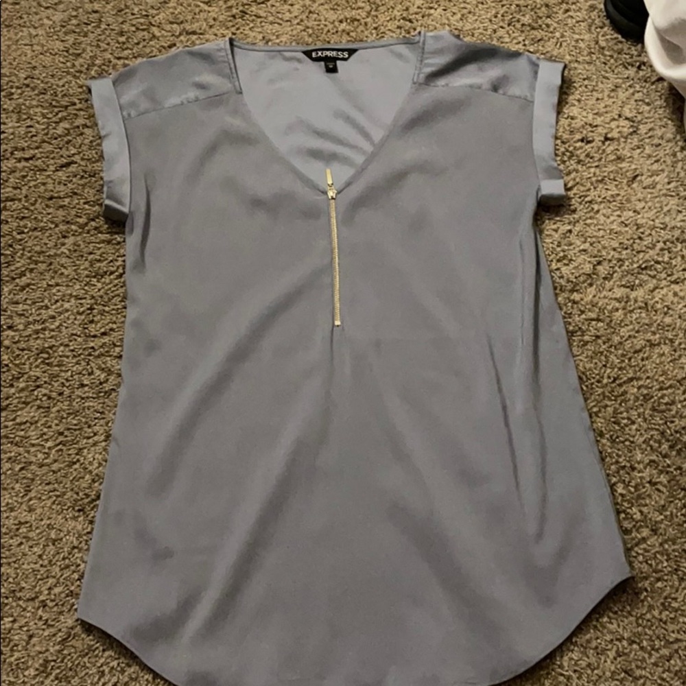 Gray express blouse size xs